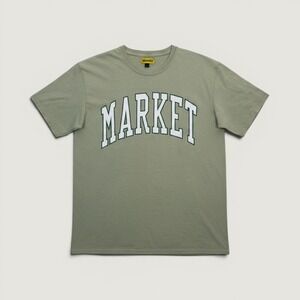 Chinatown Market Vintage T-Shirt Collegiate Arc Logo Green Medium